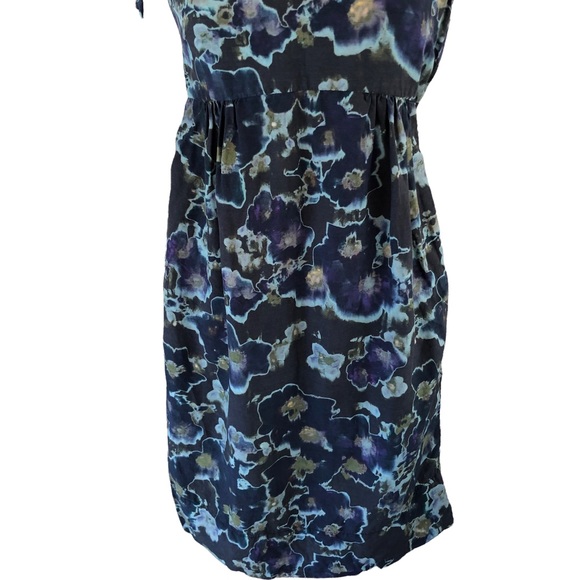 Creatures of Comfort Tie Strap Water Color Floral Dress With Pockets - Picture 5 of 13